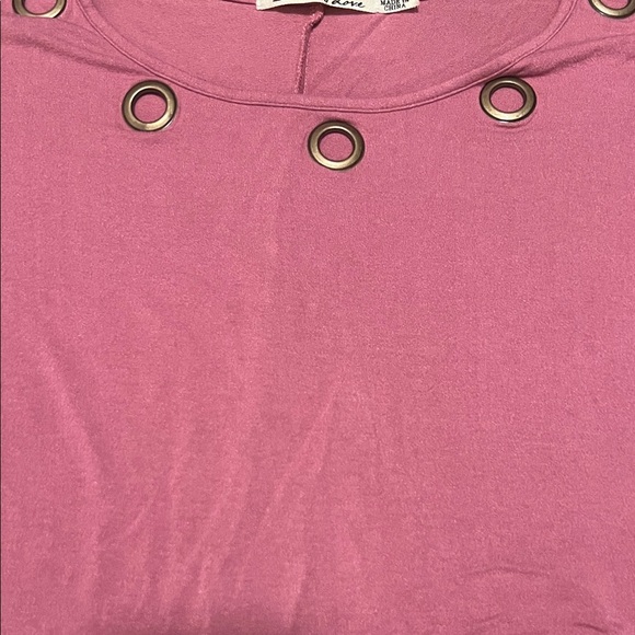 Liberty Love Short Sleeve Top with Eyelet Accents - Picture 3 of 5